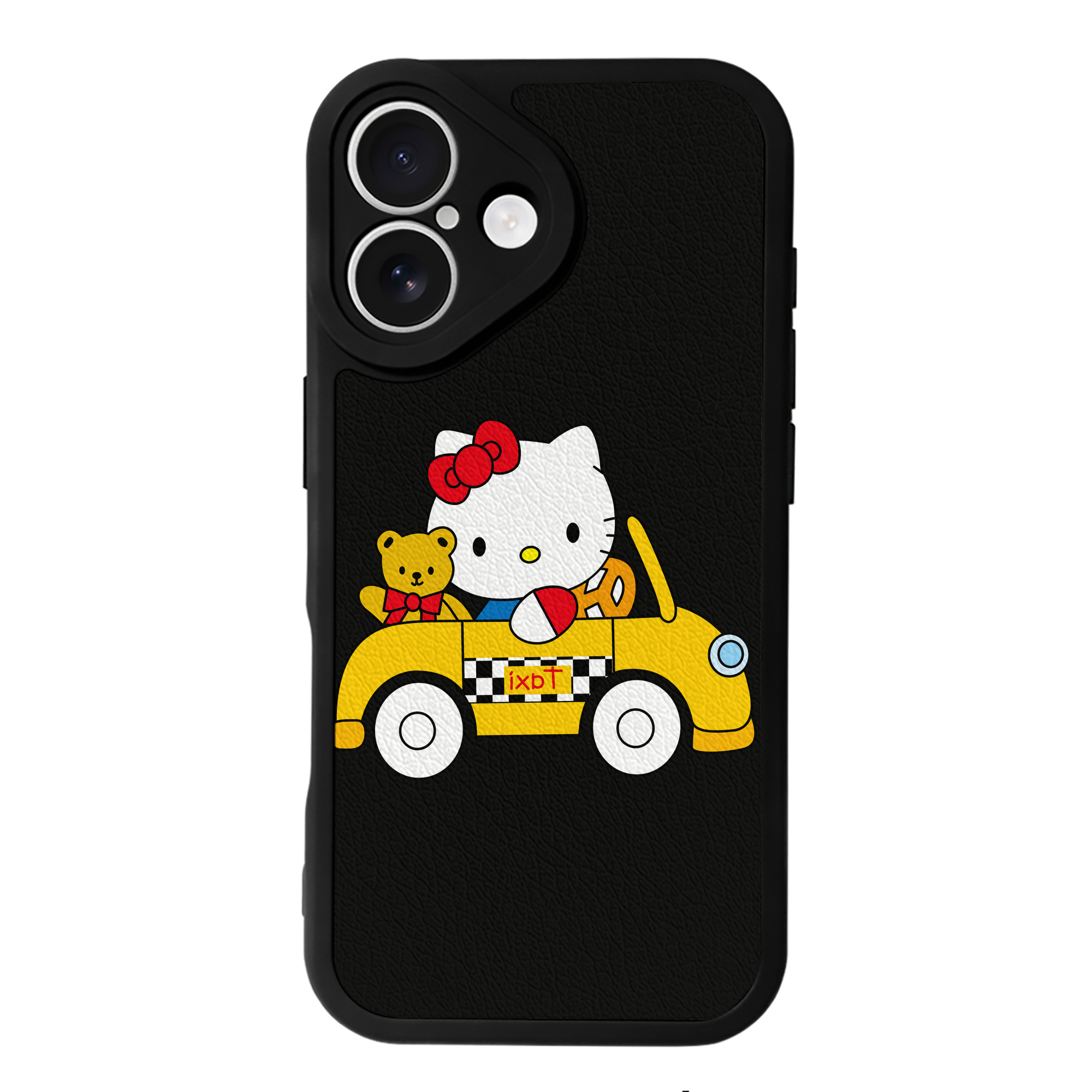 （画像用） Hello Kitty ハローキティ 【iPhone 16シリーズ対応】シリコンスマホケース（レザー調） 材質：シリコン